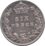 1908 SIXPENCE ( GVF ) - SIXPENCE - Cambridgeshire Coins