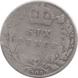 1908 SIXPENCE ( NF ) - SIXPENCE - Cambridgeshire Coins