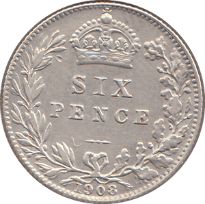 1908 SIXPENCE ( UNC ) - SIXPENCE - Cambridgeshire Coins