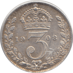 1908 THREEPENCE ( VF ) - THREEPENCE - Cambridgeshire Coins