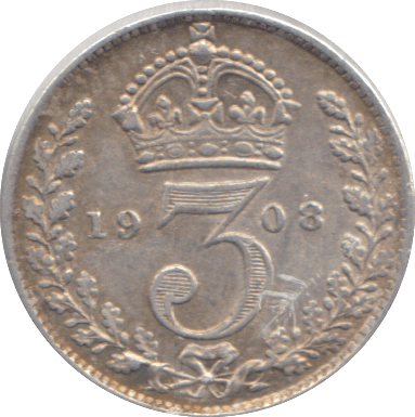 1908 THREEPENCE ( VF ) - THREEPENCE - Cambridgeshire Coins