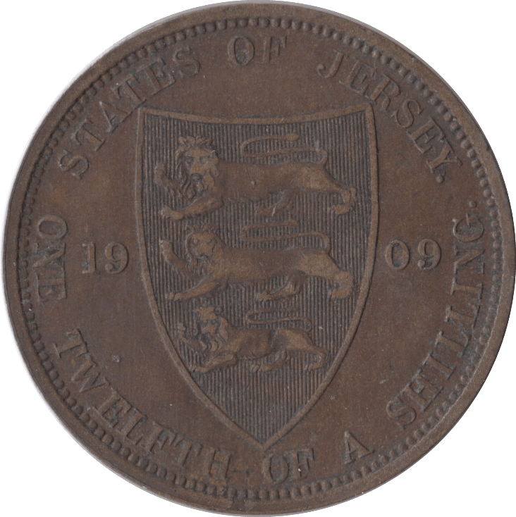 1909 1/12 SHILLING JERSEY - SILVER WORLD COINS - Cambridgeshire Coins