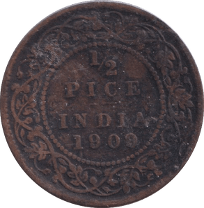 1909 1/2 PICE INDIA - WORLD COINS - Cambridgeshire Coins
