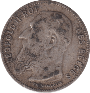 1909 50 CENTS BELGIUM - WORLD COINS - Cambridgeshire Coins