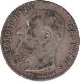 1909 50 CENTS BELGIUM - WORLD COINS - Cambridgeshire Coins