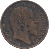1909 FARTHING ( FINE ) - Farthing - Cambridgeshire Coins