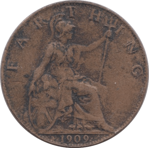 1909 FARTHING ( FINE ) - Farthing - Cambridgeshire Coins
