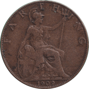 1909 FARTHING ( GF ) - FARTHING - Cambridgeshire Coins