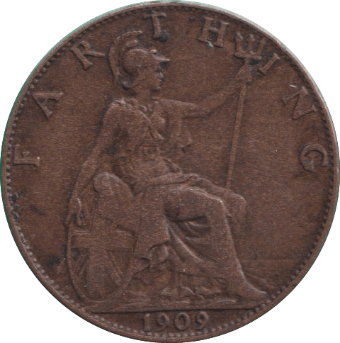 1909 FARTHING ( GF ) - FARTHING - Cambridgeshire Coins