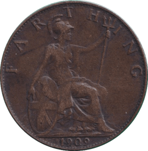 1909 FARTHING ( GF ) - FARTHING - Cambridgeshire Coins