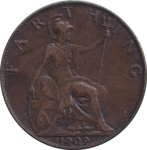 1909 FARTHING ( GF ) - FARTHING - Cambridgeshire Coins