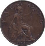 1909 FARTHING ( GF ) - FARTHING - Cambridgeshire Coins
