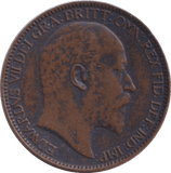 1909 FARTHING ( GVF ) - FARTHING - Cambridgeshire Coins