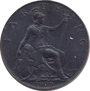 1909 FARTHING ( UNC ) - FARTHING - Cambridgeshire Coins