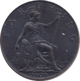 1909 FARTHING ( UNC ) - FARTHING - Cambridgeshire Coins