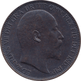 1909 FARTHING ( UNC ) - FARTHING - Cambridgeshire Coins