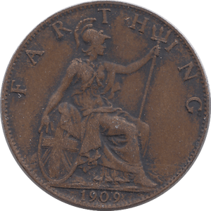 1909 FARTHING ( VF ) - HALFPENNY - Cambridgeshire Coins