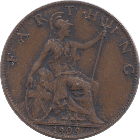 1909 FARTHING ( VF ) - HALFPENNY - Cambridgeshire Coins