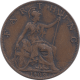 1909 FARTHING ( VF ) - HALFPENNY - Cambridgeshire Coins