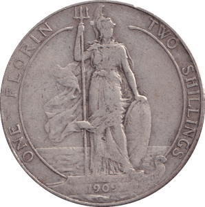 1909 FLORIN ( FINE ) - FLORIN - Cambridgeshire Coins