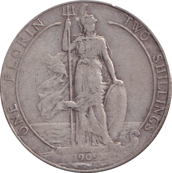 1909 FLORIN ( FINE ) - FLORIN - Cambridgeshire Coins
