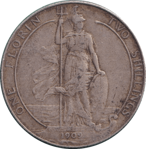 1909 FLORIN ( FINE ) - FLORIN - Cambridgeshire Coins