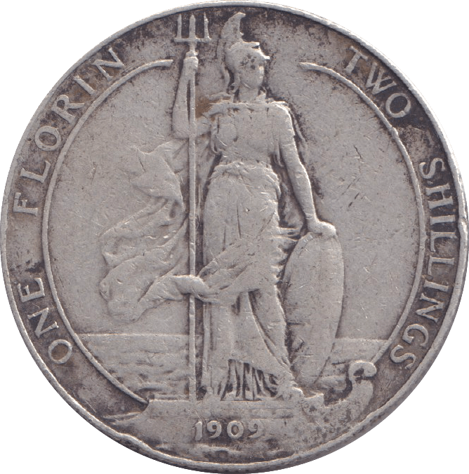 1909 FLORIN ( FINE ) - FLORIN - Cambridgeshire Coins