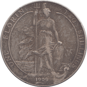 1909 FLORIN ( GF ) - FLORIN - Cambridgeshire Coins
