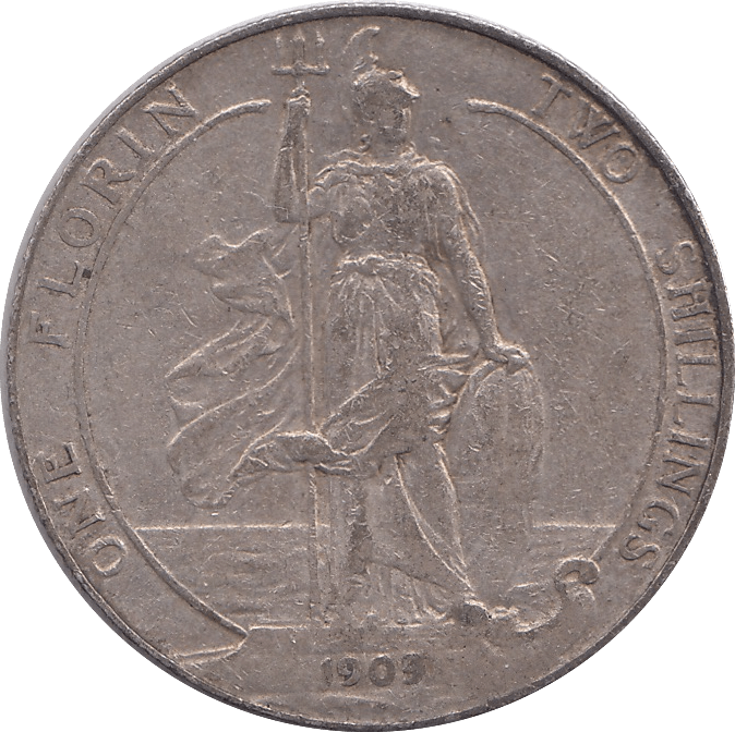 1909 FLORIN ( GF ) - FLORIN - Cambridgeshire Coins