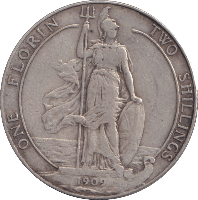 1909 FLORIN ( VF ) - FLORIN - Cambridgeshire Coins