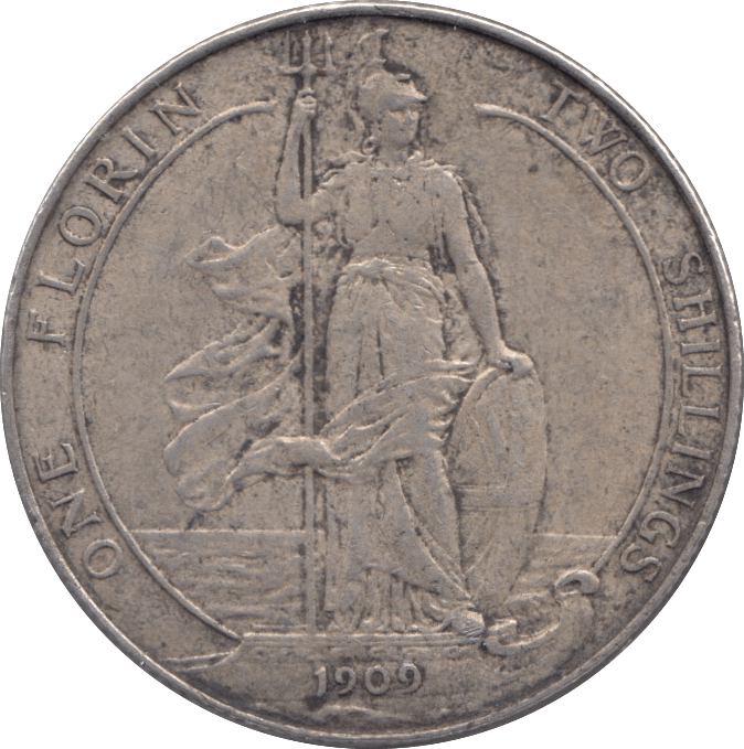 1909 FLORIN ( VF ) - FLORIN - Cambridgeshire Coins