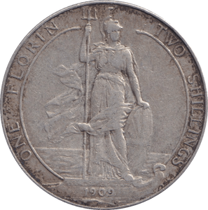 1909 FLORIN ( VF ) - FLORIN - Cambridgeshire Coins