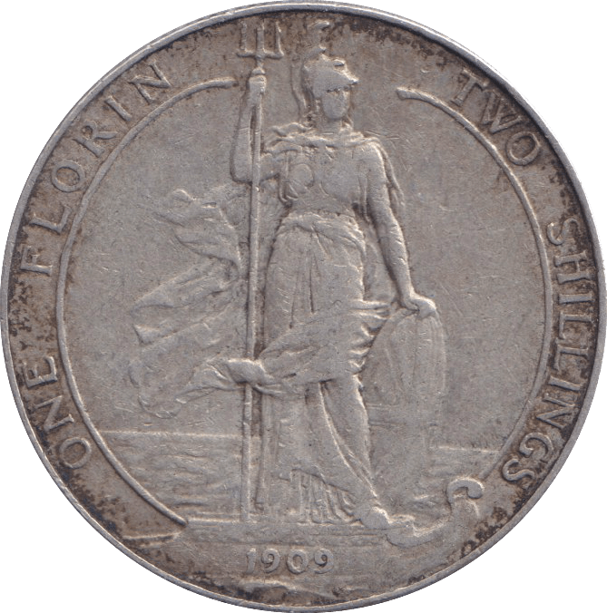 1909 FLORIN ( VF ) - FLORIN - Cambridgeshire Coins