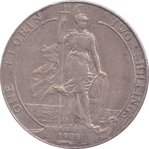 1909 FLORIN ( VF ) - FLORIN - Cambridgeshire Coins