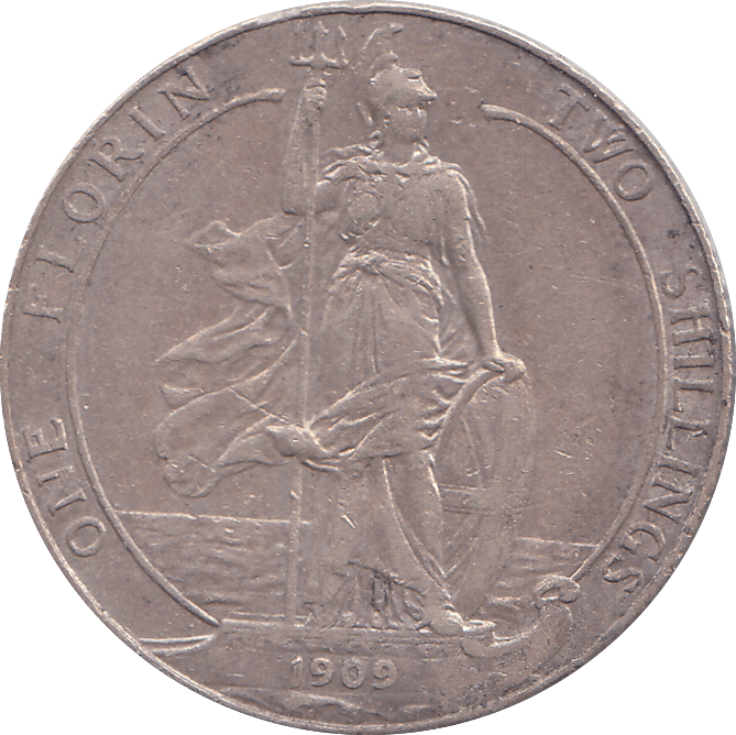 1909 FLORIN ( VF ) - FLORIN - Cambridgeshire Coins