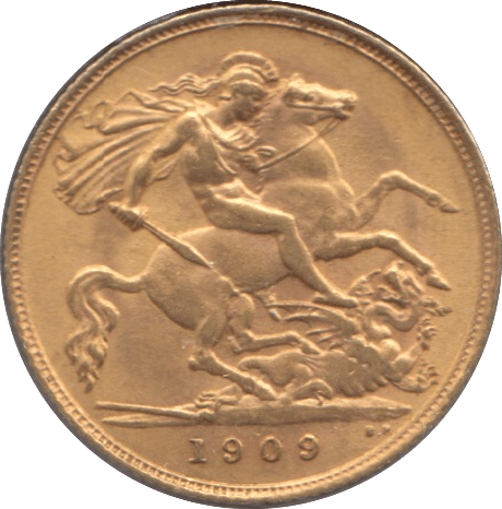 1909 GOLD HALF SOVEREIGN ( AUNC ) - HALF SOVEREIGN - Cambridgeshire Coins
