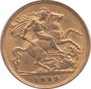 1909 GOLD HALF SOVEREIGN ( EF ) - HALF SOVEREIGN - Cambridgeshire Coins