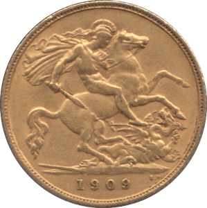 1909 GOLD HALF SOVEREIGN ( EF ) - HALF SOVEREIGN - Cambridgeshire Coins