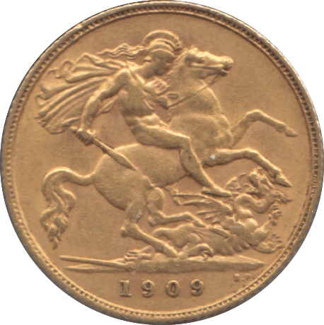 1909 GOLD HALF SOVEREIGN ( EF ) - HALF SOVEREIGN - Cambridgeshire Coins