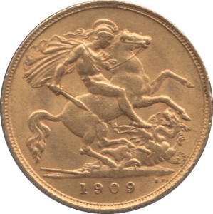 1909 GOLD HALF SOVEREIGN ( EF ) - HALF SOVEREIGN - Cambridgeshire Coins