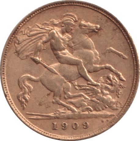 1909 GOLD HALF SOVEREIGN ( GVF ) - HALF SOVEREIGN - Cambridgeshire Coins