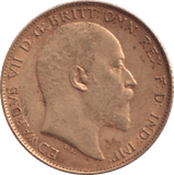 1909 GOLD HALF SOVEREIGN ( GVF ) - HALF SOVEREIGN - Cambridgeshire Coins