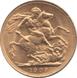 1909 GOLD SOVEREIGN ( AUNC ) - Sovereign - Cambridgeshire Coins