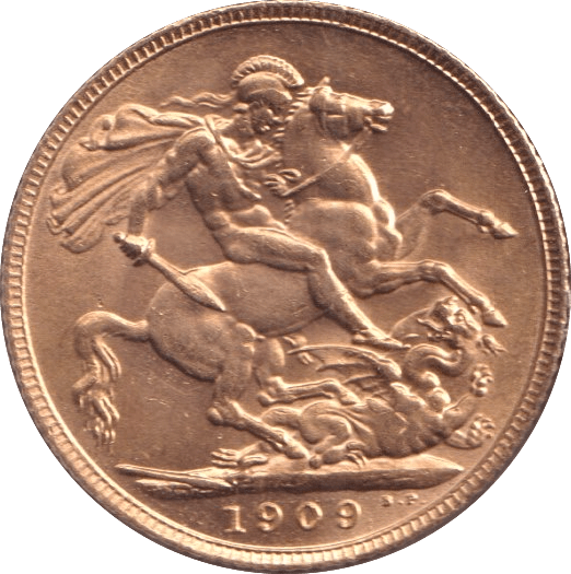 1909 GOLD SOVEREIGN ( AUNC ) - SOVEREIGN - Cambridgeshire Coins