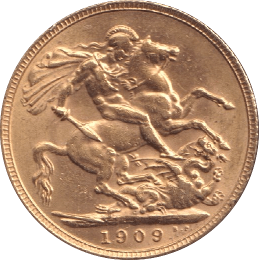 1909 GOLD SOVEREIGN ( AUNC ) - SOVEREIGN - Cambridgeshire Coins