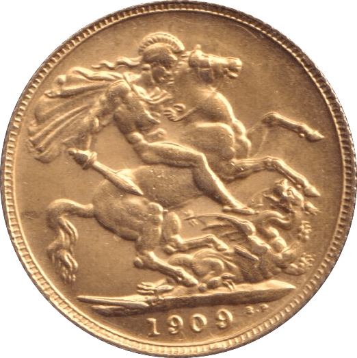 1909 GOLD SOVEREIGN ( AUNC ) - SOVEREIGN - Cambridgeshire Coins