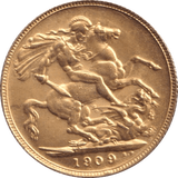 1909 GOLD SOVEREIGN ( AUNC ) - SOVEREIGN - Cambridgeshire Coins