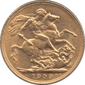 1909 GOLD SOVEREIGN ( EF ) - SOVEREIGN - Cambridgeshire Coins