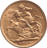 1909 GOLD SOVEREIGN ( EF ) - SOVEREIGN - Cambridgeshire Coins