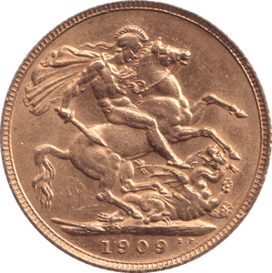 1909 GOLD SOVEREIGN ( EF ) - SOVEREIGN - Cambridgeshire Coins